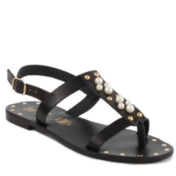 Seychelles Day of Rest Leather and Pearl Sandals - Picture 1 of 1